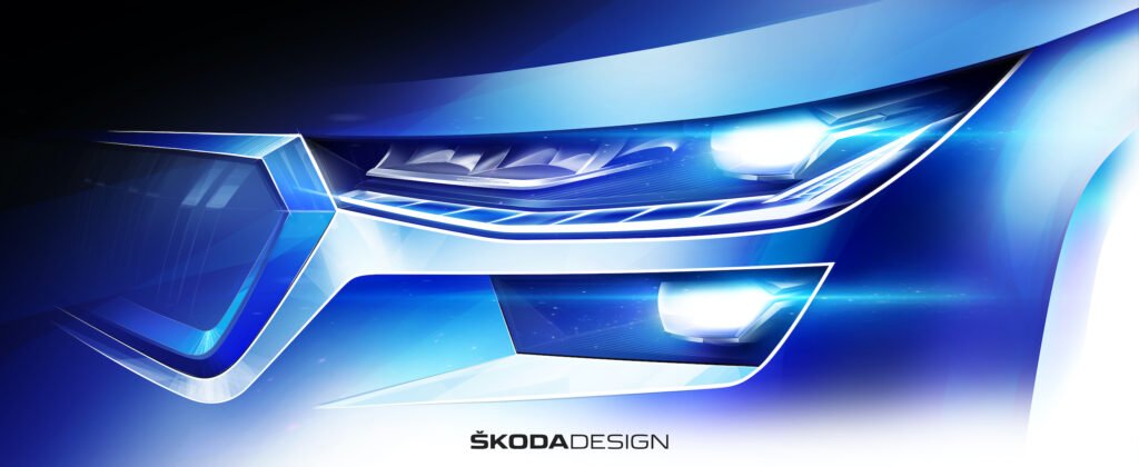 Skoda Kodiaq facelift design sketch