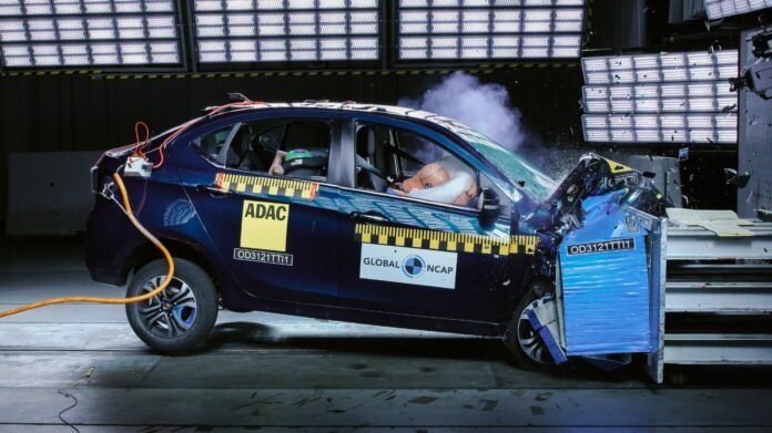 2021 tata tigor ev crash