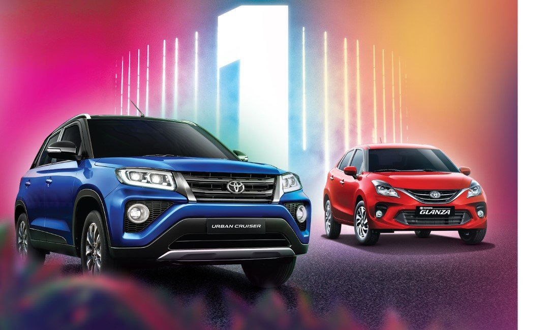 Toyota Urban Cruiser and Glanza 1 lakh sales