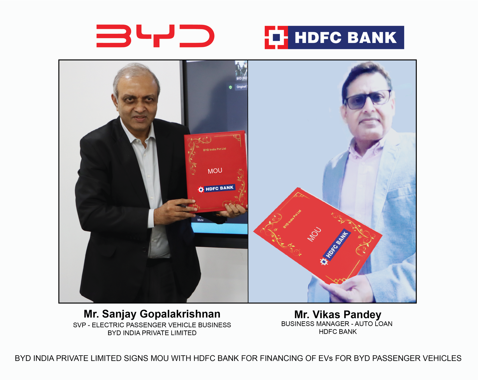 BYD India Partners with HDFC Bank for its Dealer Finance