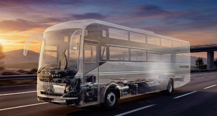 BharatBenz Introduces Torqshift 1926 Heavy duty Bus chassis with Automated Manual Transmission (AMT) in India | Vandi4u